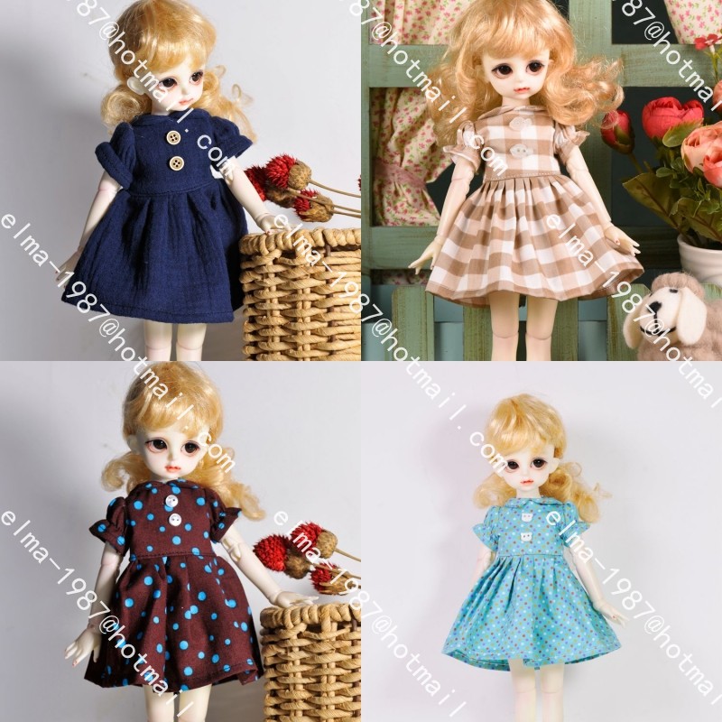 Cute dress for 1/6 size BJD and Blythe doll - Click Image to Close